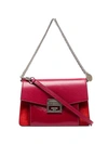 GIVENCHY CHERRY RED GV3 LEATHER SHOULDER BAG