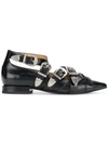 Toga Cross Strap Flat In Black