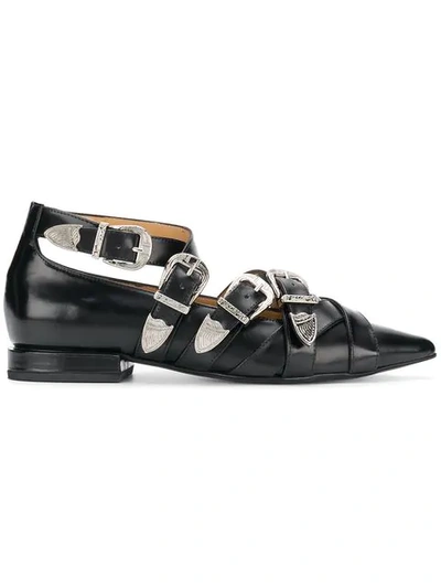 Toga Flat Shoes Black Leather