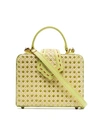 MEHRY MU LIME GREEN FEY SMALL LEATHER BOX BAG