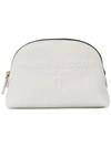 MARC JACOBS MARC JACOBS DOME LOGO COSMETIC POUCH - WHITE
