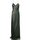 MICHELLE MASON STRAPPY WRAP GOWN