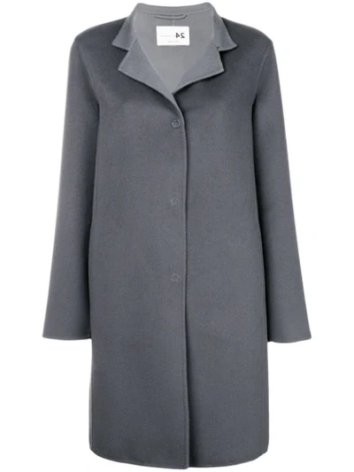 Manzoni 24 Single Breasted Coat In Grey