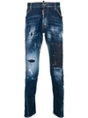 DSQUARED2 DISTRESSED FADED JEANS