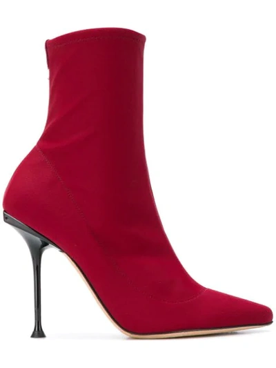 Sergio Rossi Milano Booties In Red