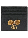 GUCCI LEATHER CARD CASE WITH BOW