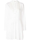 MIU MIU MIU MIU CUT-OUT EMBELLISHED SHORT DRESS - WHITE
