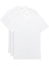 Prada Three Pack Cotton Jersey T-shirts In White