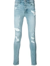 Ksubi Sign Of The Times Van Winkle Trashed Dreams Skinny Jeans In Blue