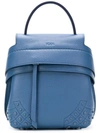 TOD'S TOD'S WAVE MINI BACKPACK - BLUE