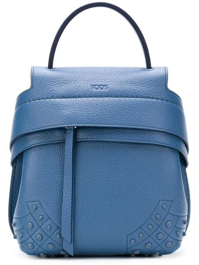 Tod's Wave牛皮中号背包 In Blue