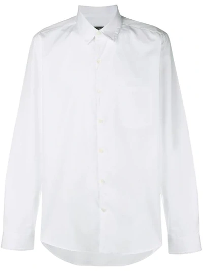 Ferragamo Classic Curved Hem Shirt In White