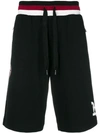 DOLCE & GABBANA DOLCE & GABBANA KING PATCH TRACK SHORTS - BLACK