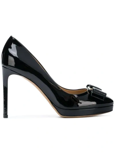 Ferragamo Women's Osimo Patent Leather High-heel Platform Pumps In Black