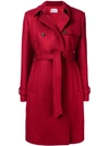 RED VALENTINO RED VALENTINO BELTED EMPIRE LINE COAT
