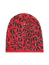 FENDI FENDI JACQUARD FF LOGO BEANIE - RED