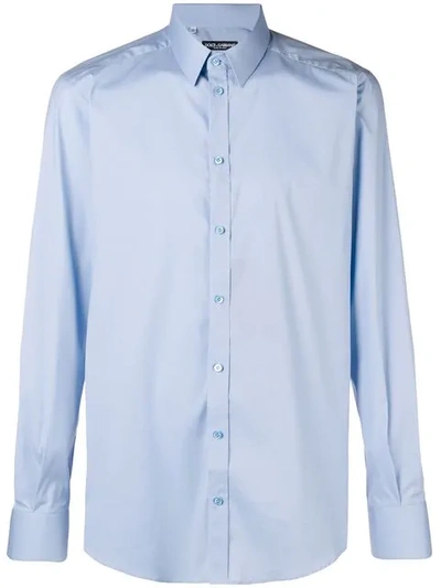 Dolce & Gabbana Classic Collar Shirt In Light Blue