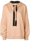 DOROTHEE SCHUMACHER DOROTHEE SCHUMACHER BEADED RIBBON HOODIE - NEUTRALS