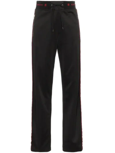 GIVENCHY SIDE-STRIPE LOGO TRACK PANTS