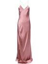 MICHELLE MASON STRAPPY WRAP GOWN