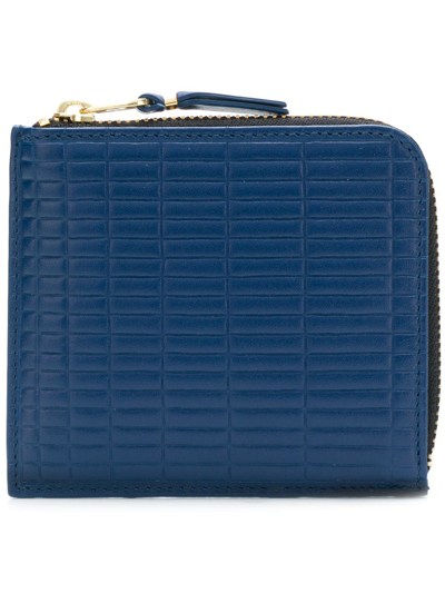 Comme Des Garçons All-around Zipped Wallet In Blue