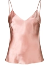 Gilda & Pearl Sophia Satin Camisole Top In Pink