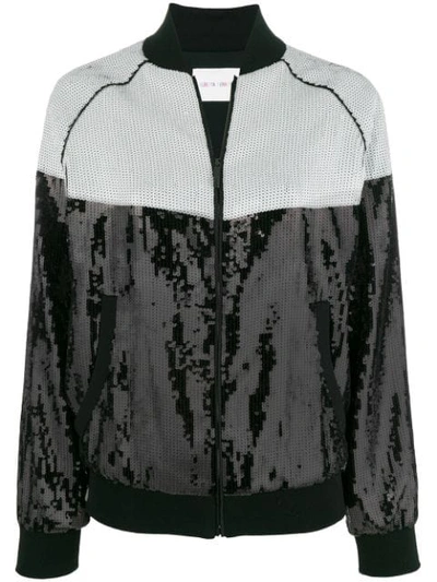 Alberta Ferretti Sequin Bomber Jacket - 黑色 In Black