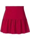RED VALENTINO gathered hem mini skirt 