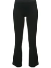 HELMUT LANG CROPPED FLARE RIB TROUSERS