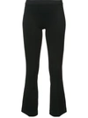 Helmut Lang Cropped Stretch-jersey Flared Pants In Black