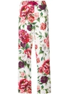 DOLCE & GABBANA PEONY PRINT TRACK PANTS