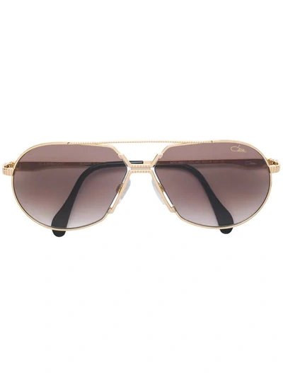 Cazal Aviator Framed Sunglasses In Metallic