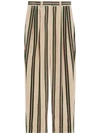 BURBERRY ROLL-UP CUFF STRIPED CORDUROY TROUSERS