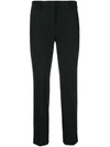 Prada Belted Zip-cuffs Skinny Cropped Gabardine Tech Pants In Black
