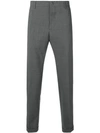 Prada Tailored Fitted Trousers In Grey