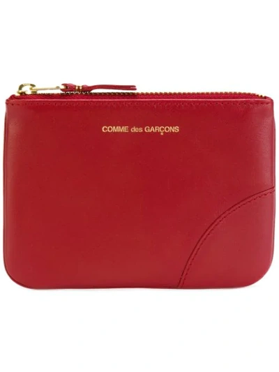 Comme Des Garçons Top Zipped Wallet In Red