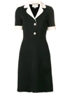 GUCCI CONTRAST TRIM JERSEY DRESS