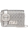 MIU MIU MIU MIU MATELASSE SHOULDER BAG - METALLIC