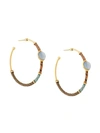 GAS BIJOUX GAS BIJOUX SERTI HOOP EARRINGS - MULTICOLOUR