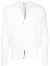 THOM BROWNE THOM BROWNE CABLE KNIT CARDIGAN - WHITE