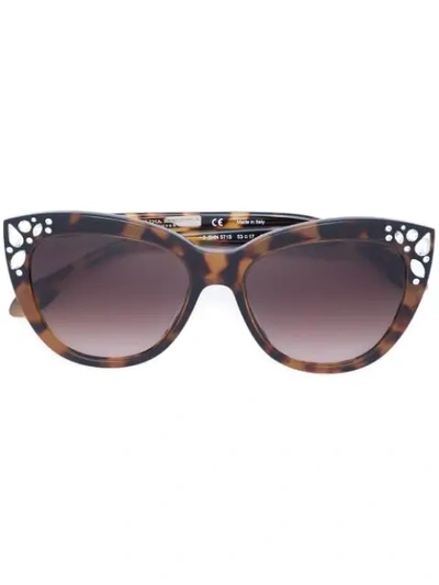 Carolina Herrera Cat Eye Sunglasses - Brown