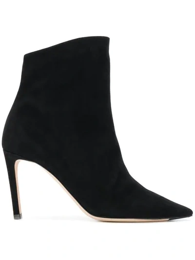 Jimmy Choo Helaine 85 Suede Ankle Boots In Black