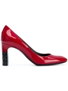 BOTTEGA VENETA China red patent calf Isabella pump