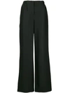 Alberta Ferretti High Waisted Wide Leg Trousers In Black