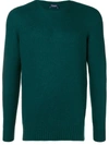 Drumohr Crew Neck Brushed Sweater In Multi