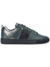 VERSACE VERSACE COLLECTION MEDUSA LACE-UP SNEAKERS - GREEN