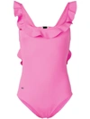 FENDI frill trim swimsuit