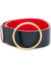 GIVENCHY GIVENCHY CIRCULAR BUCKLE WIDE BELT - BLUE