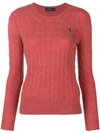 POLO RALPH LAUREN LOGO CABLE-KNIT SWEATER