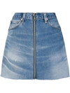 RE/DONE RE/DONE ZIPPED MINI SKIRT - BLUE